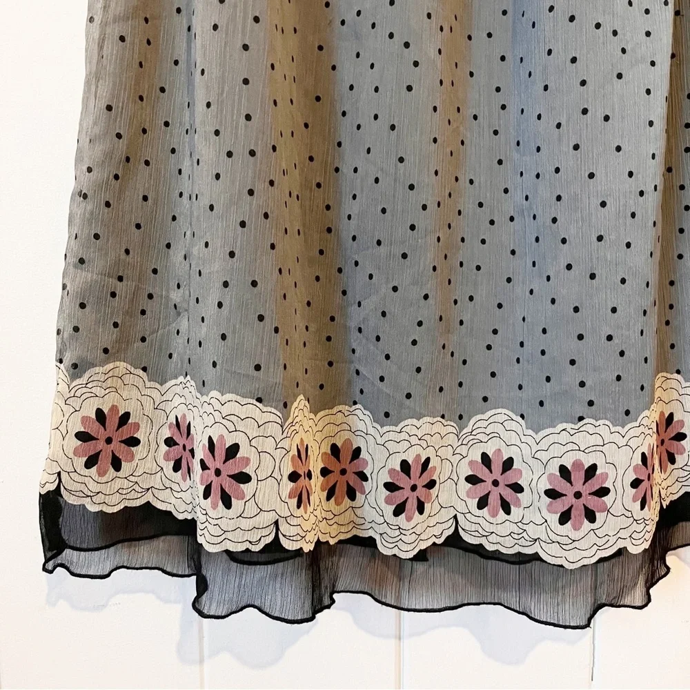 Vintage Smart Set Grey Black and Pink Strapless Dress. Size Large. - Picture 3 of 10